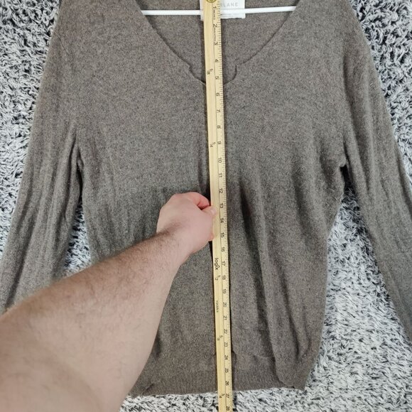 EVERLANE Sweater Womens SZ M 100% Cashmere Gray Long Sleeve Oversized Lagen Soft - Picture 4 of 8